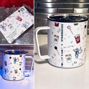 NWT🐒Starbucks Holiday 2025 Roller Rabbit 12oz Stainless Steel Travel Mug &G.Card